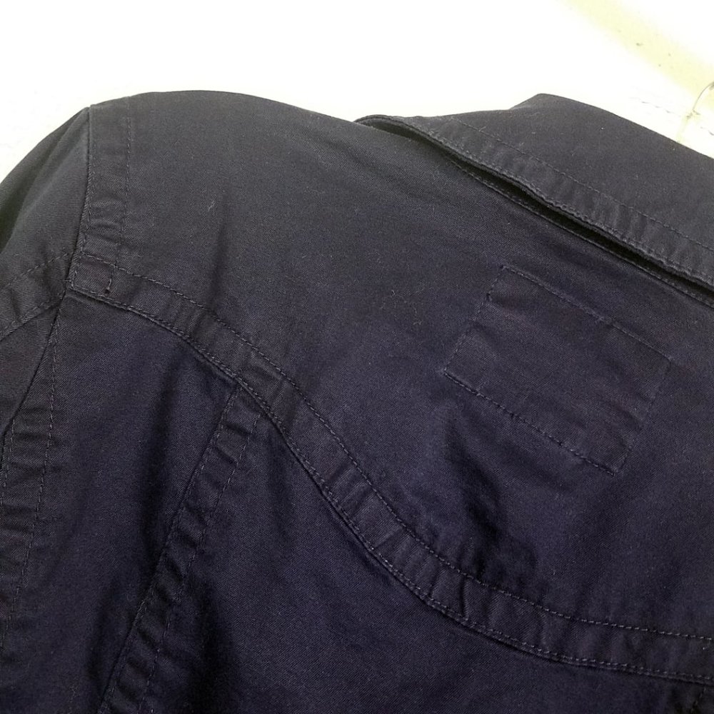 Live A Little L.A.L. Navy Blue Brass Women's Coat Street Moto Jacket - Picture 7 of 8